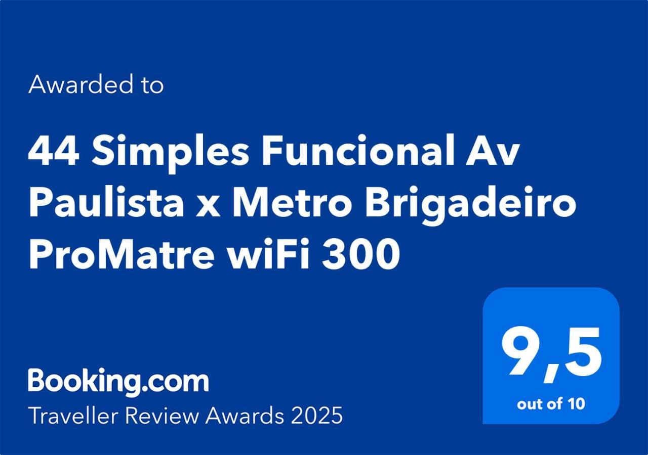 דירות סאו פאולו 44 Simples Funcional Av Paulista X Metro Brigadeiro Promatre Wifi 300 מראה חיצוני תמונה